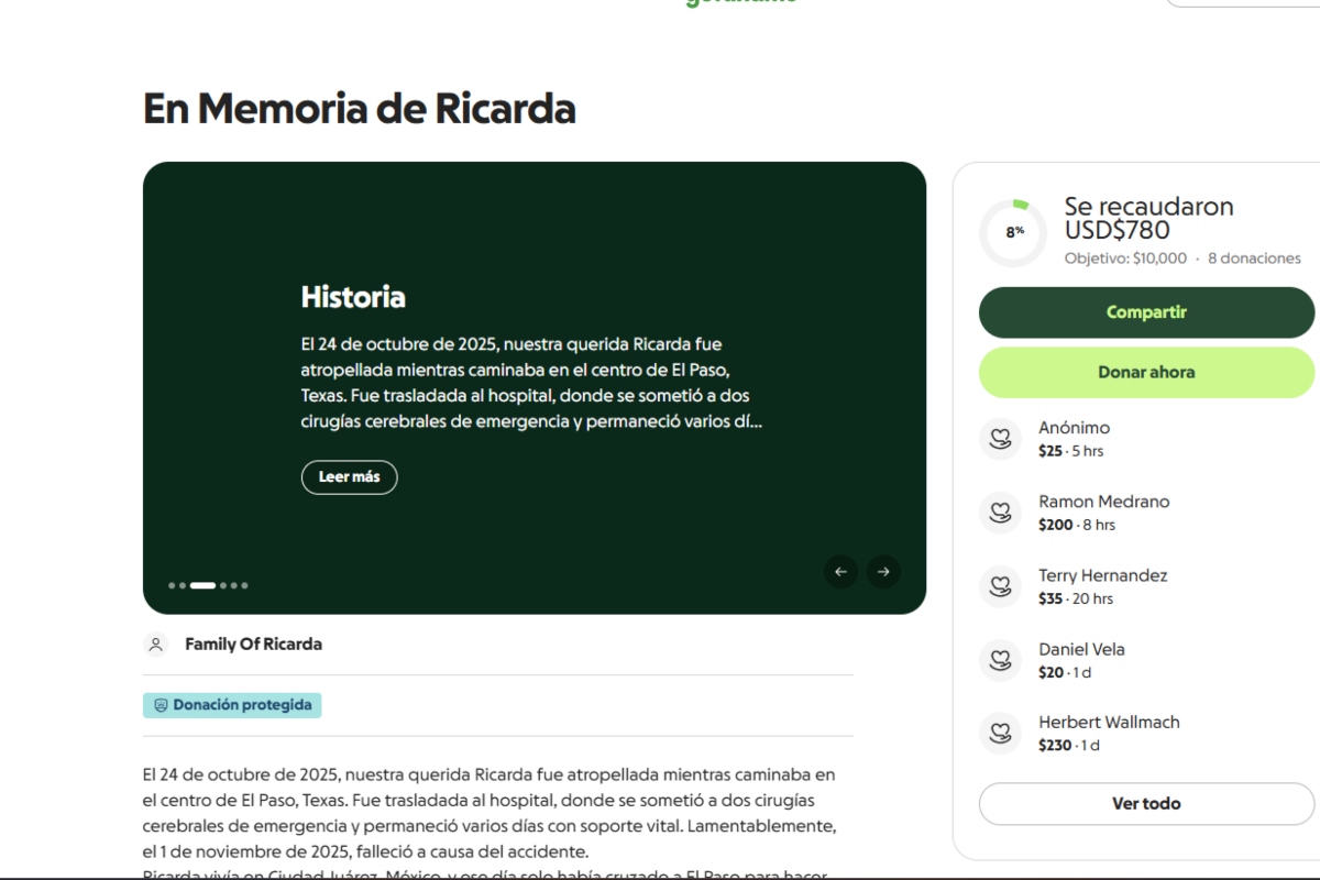 El Paso Texas, Ricarda, tragedia familiar MundoNOW