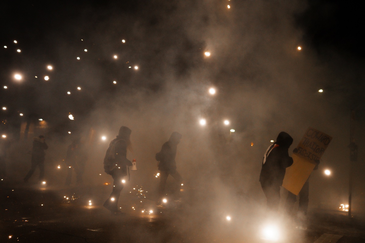 Protesta anti-ICE California termina en violento enfrentamiento, Anti-ICE protest in California ends in confrontation