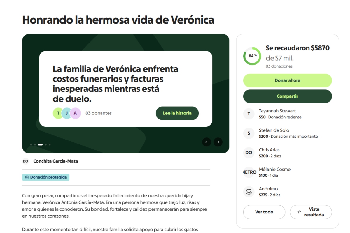 Accidente fatal, GoFundMe, tres vehículos MundoNOW